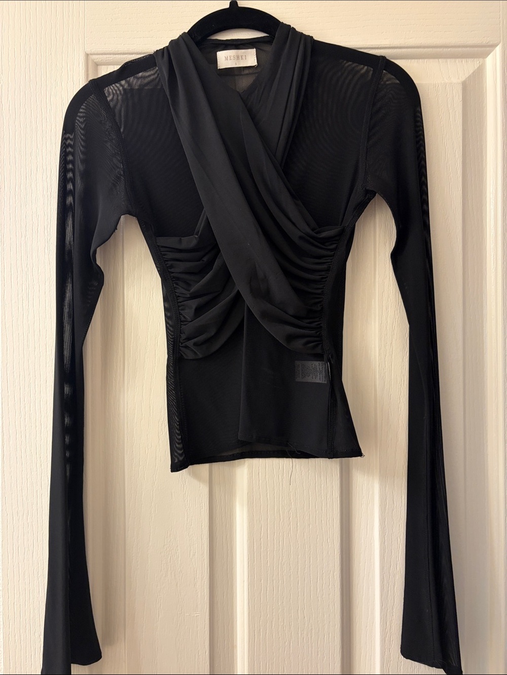 Meshki Long-Sleeve Top - Black